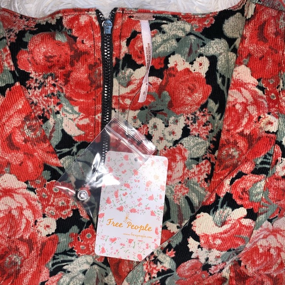 Free People Kapowski Mini Floral Rose Dress Size 0 - Picture 10 of 15